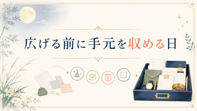 【広げる前に手元を収める日】2026年7月29日の運気の整え方