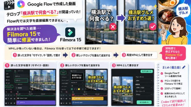 Flow動画（mp4)の文字修正する手順_0802