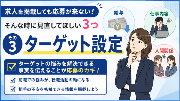 求人を掲載しても応募が来ない！そんな時に見直してほしい3つ/その③ターゲット設定