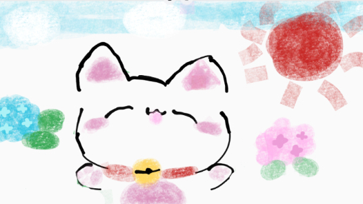 ねことあじさい
