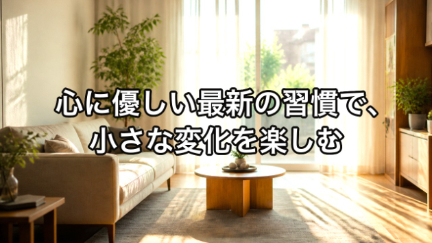 心に優しい最新の習慣で、小さな変化を楽しむ