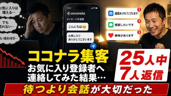 【ココナラ集客】お気に入り登録者へ連絡してみた結果…意外な事実に気づきました
