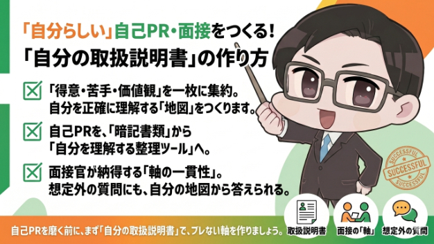 書いた自己PRが「なんか自分じゃない」と感じる人へ。転職で使える「自分の取扱説明書」の作り方 自己PR・面接、両方に使える一枚をつくる