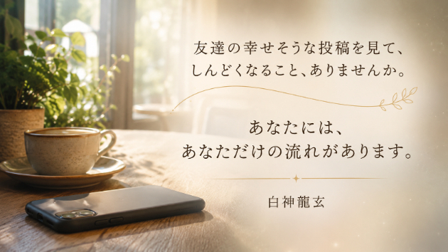 人と比べて焦ってしまうあなたへ。自分だけの流れがあります