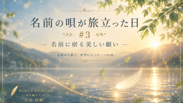 名前の唄が旅立った日 #3― 名前に宿る美しい願い ー
