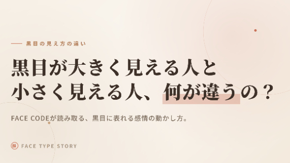 黒目が大きく見える人と小さく見える人、何が違うの？