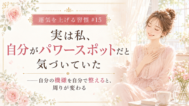 実は私、自分がパワースポットだと気づいていた 運気を上げる習慣　#15　自分の機嫌を自分で整えると、周りが変わる
