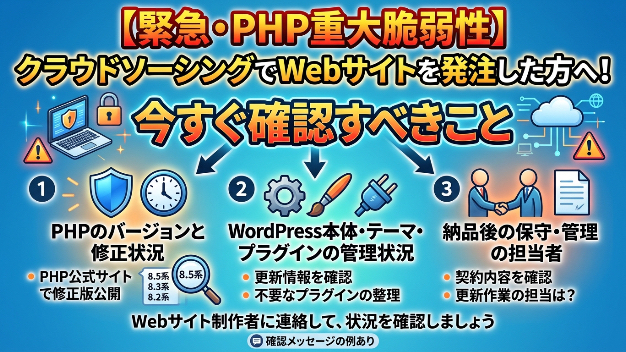 【緊急・PHP重大脆弱性】クラウドソーシングでWebサイトを発注した方へ！今すぐ確認すべきこと