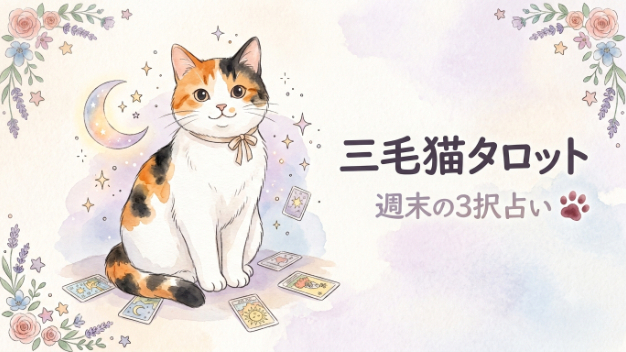 【週末占い🐾】可愛い三毛猫タロットが占う、あなたの週末の過ごし方