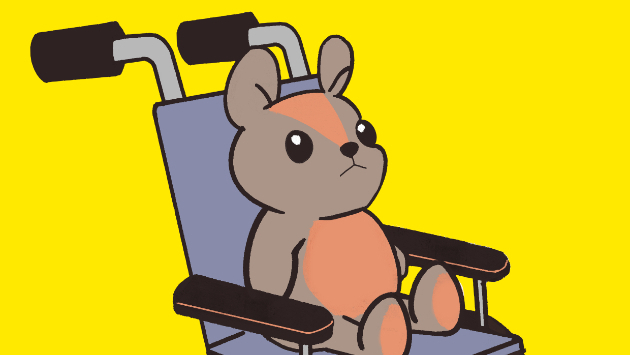 【商用利用可能】車椅子のテディベア　発売中！