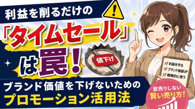利益を削るだけの「タイムセール」は罠！ブランド価値を下げないためのプロモーション活用法