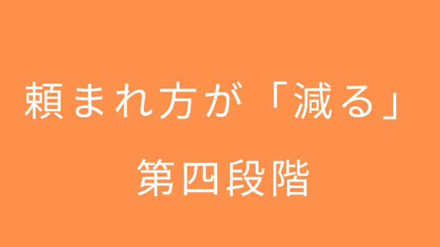 頼まれ方が「減る」第四段階