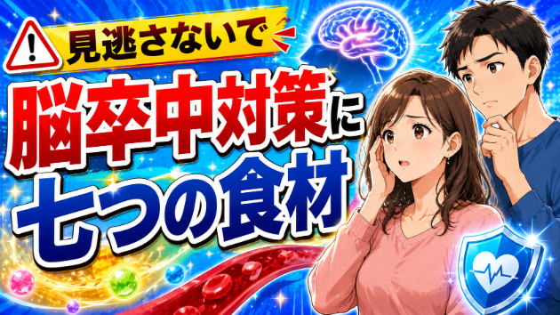 脳卒中対策に七つの食材 毎日の食事で、強い血管と健康な脳を守ろう！