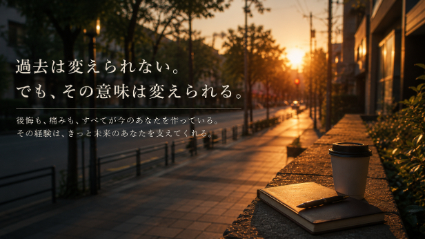 「過去は変えられない。でも、その意味は変えられる。」