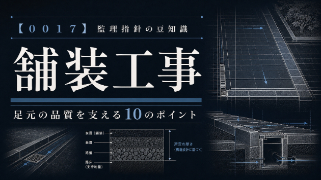 【００１７_舗装工事】公共建築工事・改修工事　監理指針の豆知識♪
