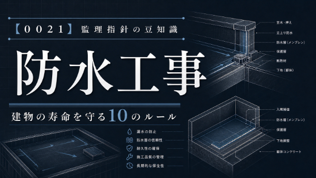 【００２１_防水工事】公共建築工事・改修工事　監理指針の豆知識♪