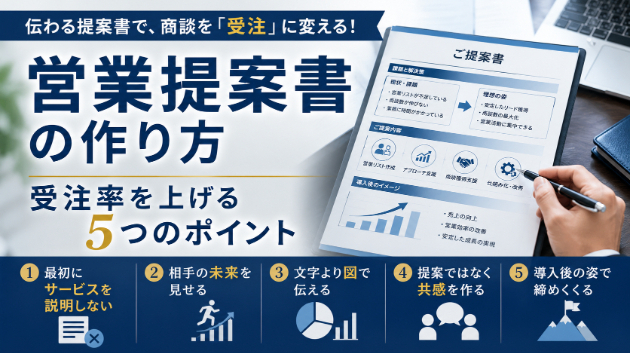 営業提案書の作り方｜受注率を上げる5つのポイント