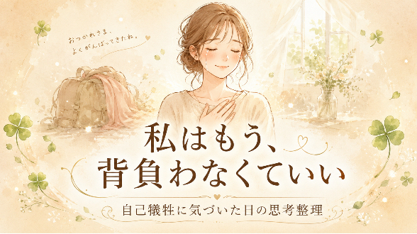  【親の顔色ばかり見ていた私】自己犠牲をやめたら心が軽くなった話