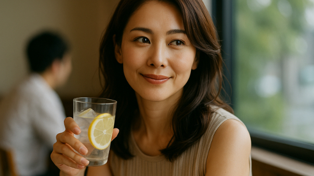 氷を浮かべたレモン水に宿る“恋のビジョン”