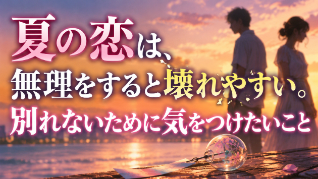 霊視・夏の恋は、無理をすると壊れやすい。別れないために気をつけたいこと💗