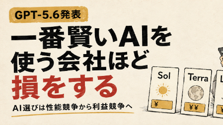 GPT-5.6が出た。もう「一番賢いAI」を選ぶ時代じゃない