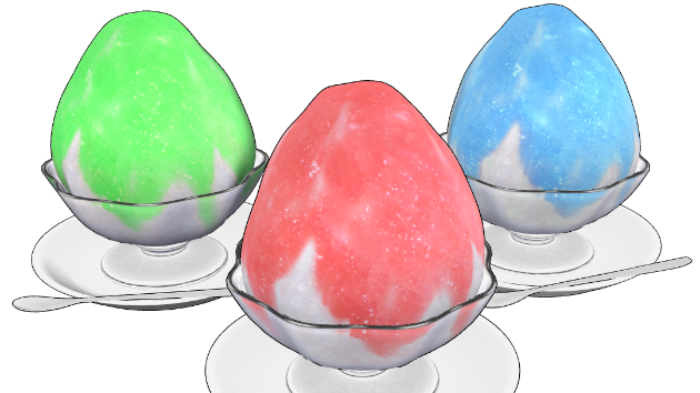 １からつくる3Dモデリング「かき氷」