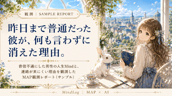 昨日まで普通だった彼が、何も言わずに消えた理由。