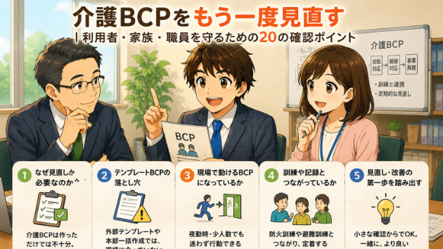 ①介護BCPは「作ったら終わり」で本当に大丈夫？見直しが必要になる理由