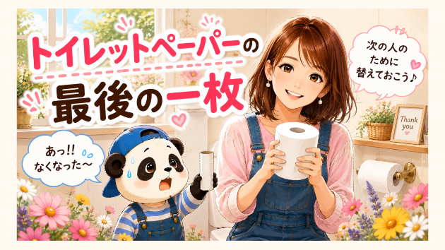〜トイレットペーパーの最後の一枚〜