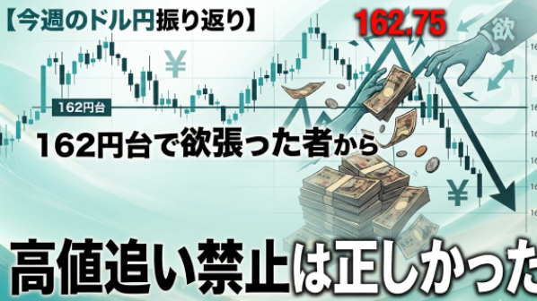 【今週のドル円振り返り】162円台で欲張った者から崩れた──高値追い禁止は正しかった