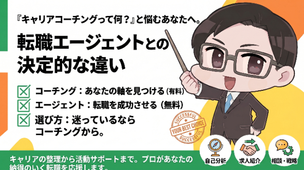 キャリアコーチングとは何か。転職エージェントとの違い サービスの中身を比較して、自分に合う相談先を選ぶ