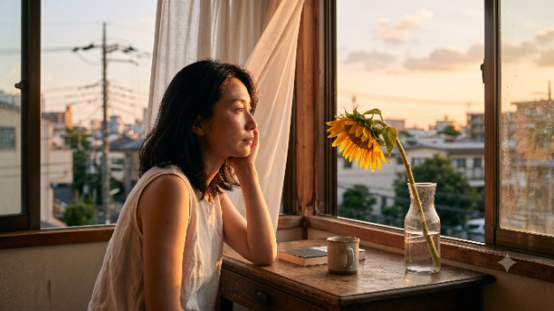 向日葵が首を垂れる夕方、彼の本音が知りたくて