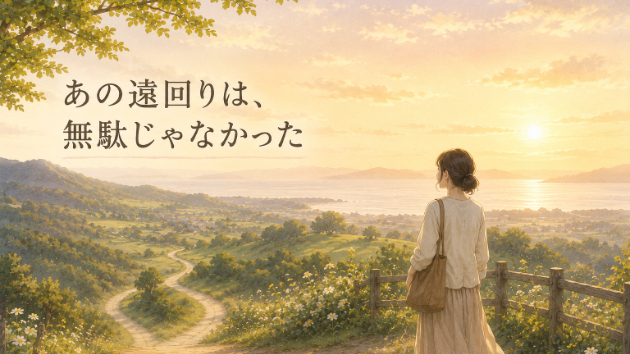 「あの遠回りは、無駄じゃなかった」