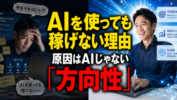 AIを使っても稼げない人が、最初に見直すべきこと