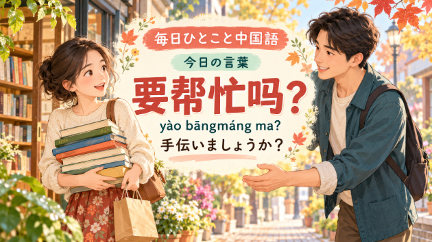 毎日ひとこと中国語｜今日の言葉「要帮忙吗？」