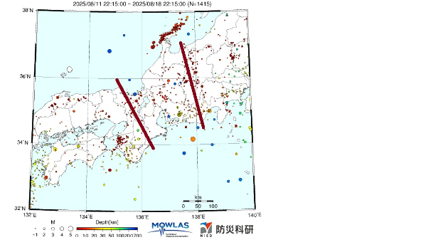 地震のお知らせ