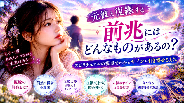 元彼と復縁する前兆とは？よくあるサインをスピリチュアルの視点で解説！