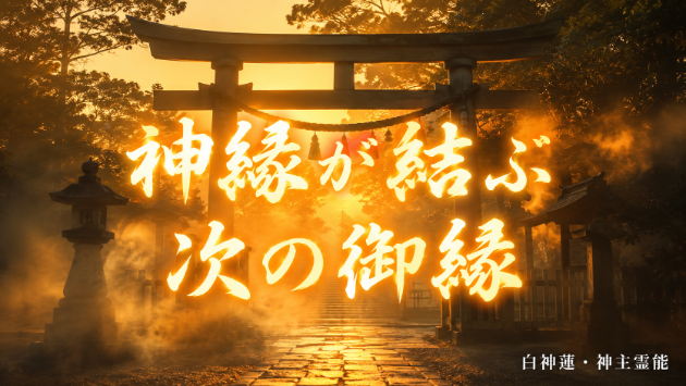再婚占い・次の御縁はいつ来るのか、白黒つけたい人へ。神言霊視で視る、神縁が結ぶ再婚鑑定【再婚占い・神縁】