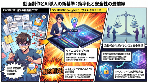 動画制作の「あの手間」が消える？Googleドライブの新機能と日本企業が備えるべきAIの安全基準