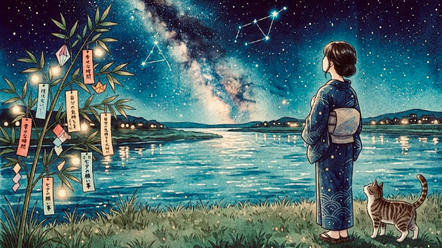 第117回【きょうは七夕🎋あなたの本当の願いを書いてみませんか】🐾 猫村かのん🐈