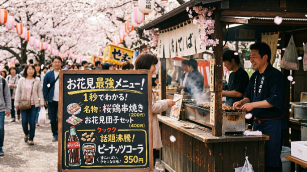 お花見シーズン、おしゃれなデザインのメニューが「売れない」理由