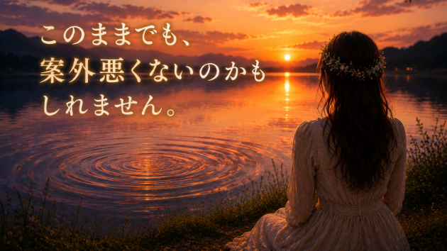 このままでも、案外悪くないのかもしれません。