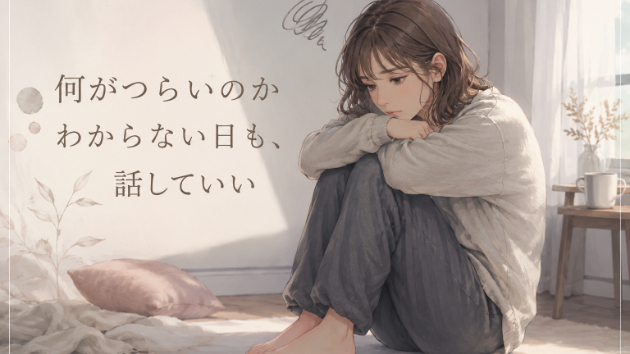 何がつらいのかわからない日も、話していい