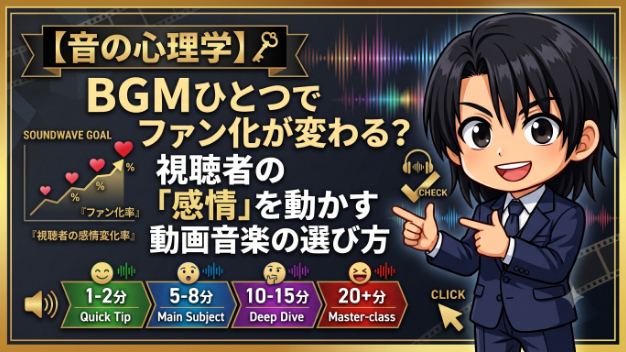 【音の心理学】BGMひとつでファン化が変わる？視聴者の「感情」を動かす動画音楽の選び方