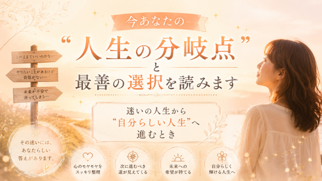 今あなたの「人生の分岐点」と最善の選択を視ます