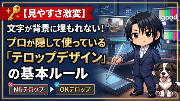 【見やすさ激変】文字が背景に埋もれない！プロが隠して使っている「テロップデザイン」の基本ルール