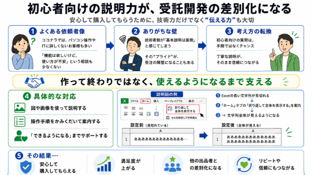 初心者向けの説明力が、受託開発の差別化になる