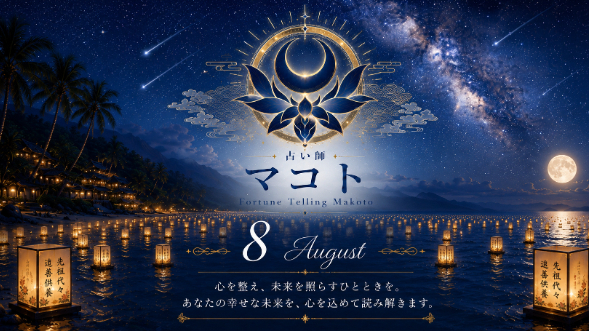 8月の鑑定スケジュールと活動のご案内