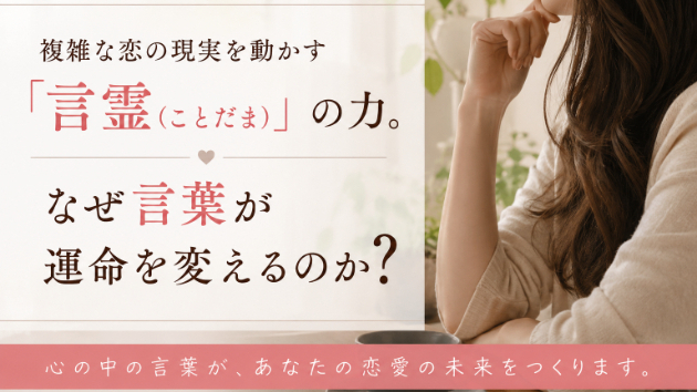 複雑な恋の現実を動かす「言霊（ことだま）」の力。なぜ言葉が運命を変えるのか？