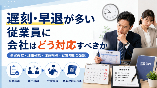 遅刻・早退が多い従業員に会社はどう対応すべきか